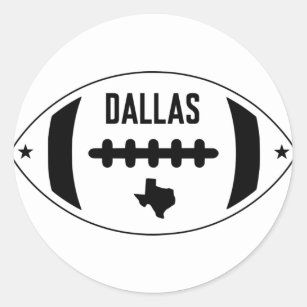 Dallas Football Theme Runder Aufkleber