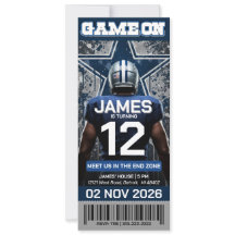Dallas Football Ticket Geburtstagseinladung