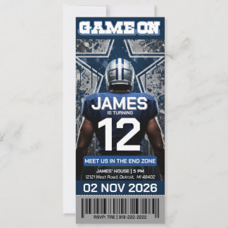 Dallas Football Ticket Geburtstagseinladung