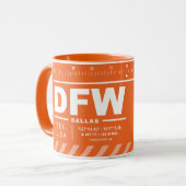 Dallas-Fort Worth Internationaler Flughafen DFW Tasse (Vorderseite Links)
