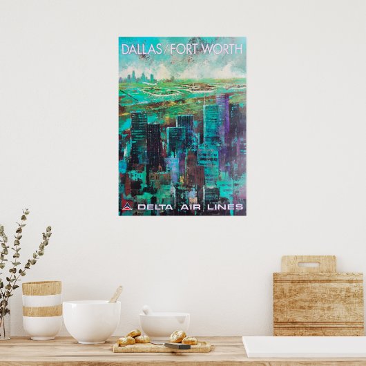 DALLAS FORT WORTH POSTER (Küche)