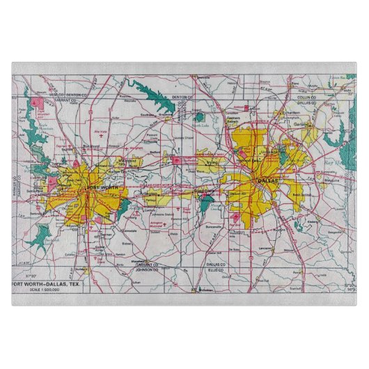 Dallas/Fort Worth Schneidebrett (Vorderseite)