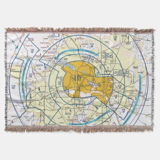 Dallas Ft. Worth Flyway Chart Decke (Vorderseite)
