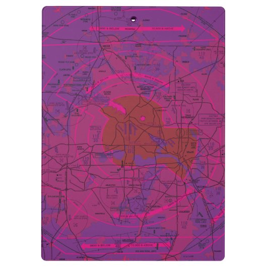 Dallas Ft. Worth Flyway Chart Klemmbrett (Rückseite)