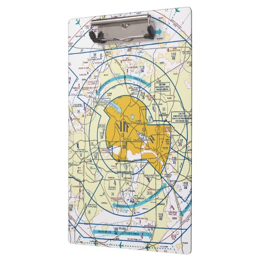 Dallas Ft. Worth Flyway Chart Klemmbrett (Links)