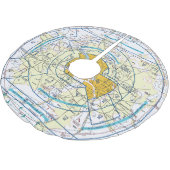 Dallas Ft. Worth Flyway Chart Polyester Weihnachtsbaumdecke (Schrägansicht)