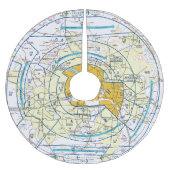 Dallas Ft. Worth Flyway Chart Polyester Weihnachtsbaumdecke (Vorderseite)
