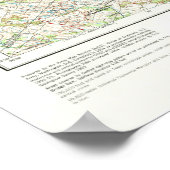 Dallas Ft Worth Topo Karte Poster (Ecke)