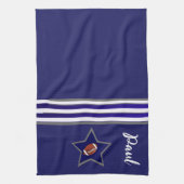 Dallas-Fußballfan anpassbares Design Geschirrtuch (Vertikal)