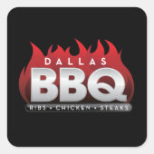 Dallas GRILLEN Square Stickers (Vorderseite)