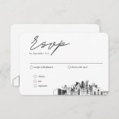 Dallas Hochzeit traditionelle UAWG Optionen Begleitkarte (Vorne/Hinten)