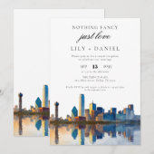 Dallas Hochzeitsempfang Einladung (Vorne/Hinten)