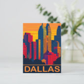 Dallas in lebhaften Farben, Reisen Postkarte (Stehend Vorderseite)