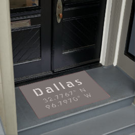 Dallas Latitude Longitude Fußmatte