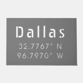 Dallas Latitude Longitude Fußmatte