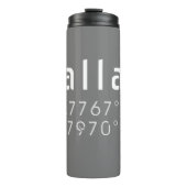 Dallas Latitude Longitude Thermosbecher (Vorderseite)