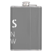 Dallas Latitude und Länge Flachmann (Rückseite)