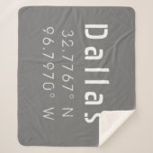 Dallas Latitude und Länge Sherpadecke (Vorderseite)