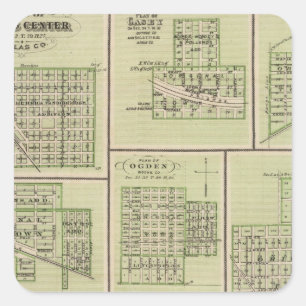 Dallas-Mitte, Casey, DeSoto, Dexter Quadratischer Aufkleber