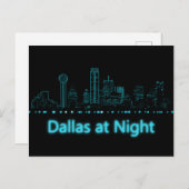 Dallas Nacht Postkarte (Vorne/Hinten)