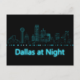 Dallas Nacht Postkarte