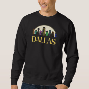 Dallas Night Skyline Design für stolze Dallasite Sweatshirt