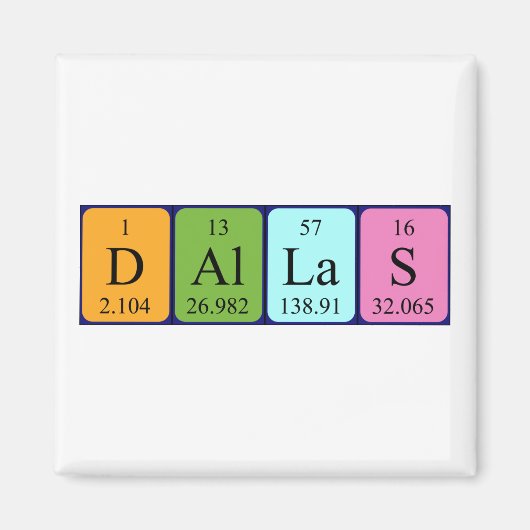 Dallas Periodenmagnet Magnet (Vorne)