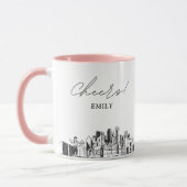 Dallas Personalisierte Hochzeitscoffee Tasse (Links)