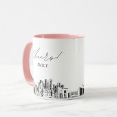 Dallas Personalisierte Hochzeitscoffee Tasse (Vorderseite Links)