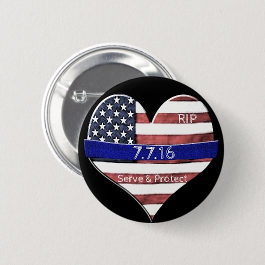 Dallas Police Memorial Button (Vorne & Hinten)