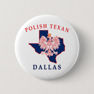Dallas Polnisch Texan Button