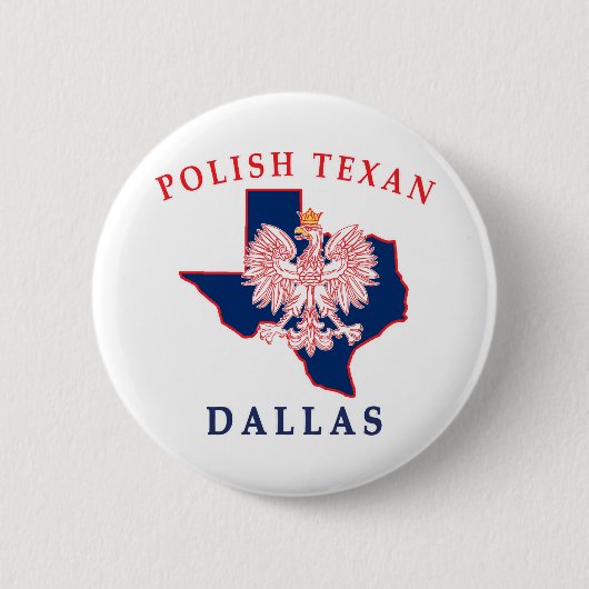 Dallas Polnisch Texan Button (Vorderseite)