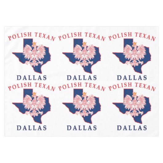 Dallas Polnisch Texan Tischdecke (Vorderseite (Horizontal))