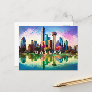 Dallas Postcard - Iconic Skyline Postkarte