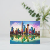 Dallas Postcard - Iconic Skyline Postkarte (Stehend Vorderseite)