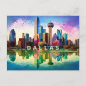 Dallas Postcard - Iconic Skyline Postkarte (Vorderseite)