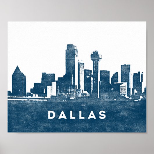 Dallas Poster City Skyline Print Texas (Vorne)