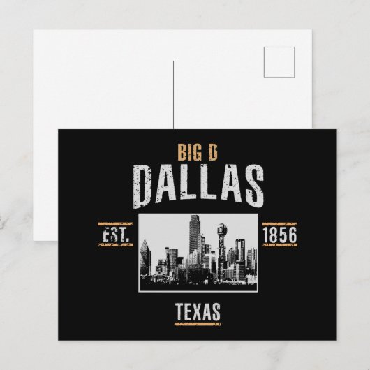 Dallas Postkarte (Vorne/Hinten)