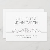 Dallas Save the Date Einladung (Vorne/Hinten)