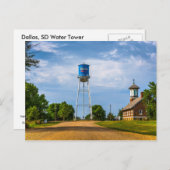 Dallas, SD Water Tower & Museum Postkarte (Vorne/Hinten)