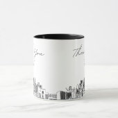 Dallas Sketch Einfache Tasse für Hochzeitscoffee (Zentrum)