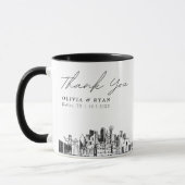 Dallas Sketch Einfache Tasse für Hochzeitscoffee (Links)