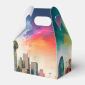 Dallas Skyline Abstrakt Art Geschenkschachtel (Rückseite)