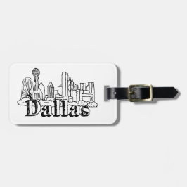 Dallas Skyline Art Design Dallas Skyline Design Gepäckanhänger