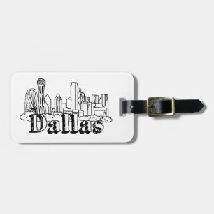 Dallas Skyline Art Design Dallas Skyline Design Gepäckanhänger
