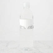 Dallas Skyline | Begrüßungsnachricht Wasserflaschenetikett (Rückseite)