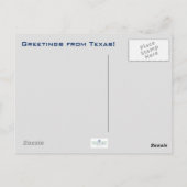 Dallas Skyline bei der Nachtpostkarte Postkarte (Rückseite)