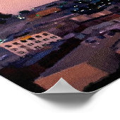 Dallas Skyline bei Sunset Poster (Ecke)