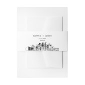 Dallas Skyline Bly Band, 2"x11,5" Einladungsbanderole (Vorderseite Beispiel)