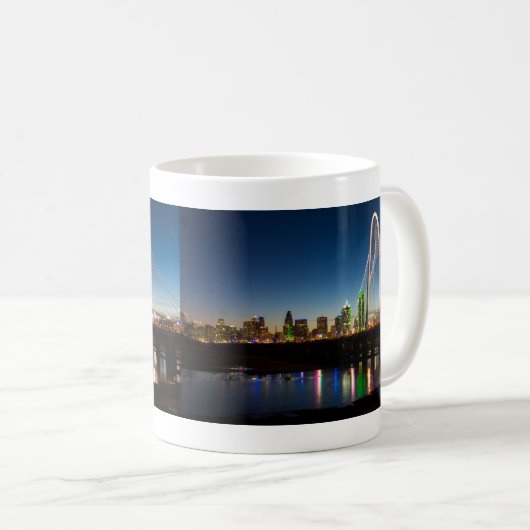 Dallas Skyline Dawn Coffee Tasse (VorderseiteRechts)